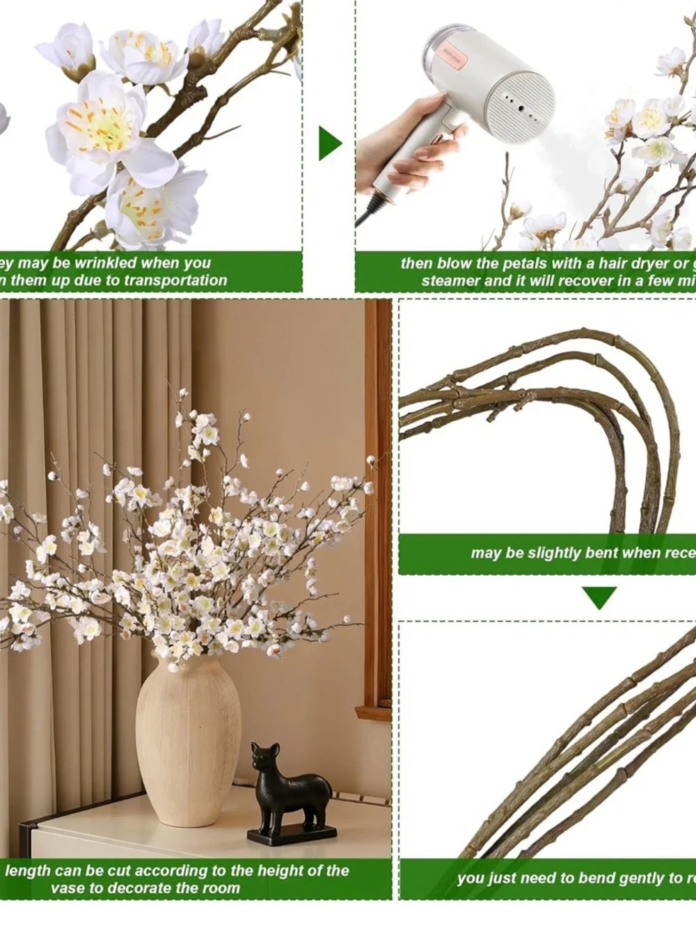 New Florisso Faux Cherry Blossom Branches 34.45